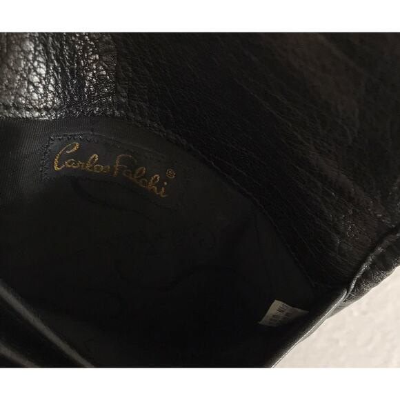 Mini Butterfly Lambskin Bag | Carlos Falchi Vintage Carlos Falchi black leather‎  crossbody